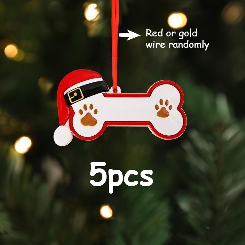 5pcs/1pc Christmas  Tree Acrylic Ornament - Plate Pendant for Tree Decoration, Durable Gift for Pet Lovers, Holiday Party Favor
