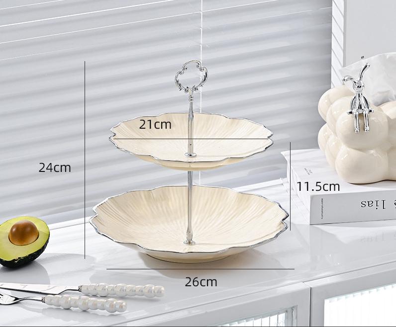 Fruit plate living room home coffee table multilayer afternoon tea dessert cake plate dessert display shelf luxury.