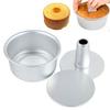 Food Cake Pan with Removable Bottom Non-Stick Chiffon Pound Cake Pan Hollow Core Cake Mold for Even Heat Baking