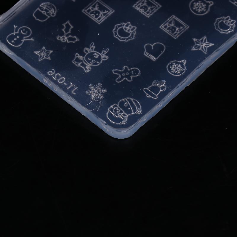 1/3/5 Pièces Noël Bonhomme de Neige Arbre de Noël Moule à Ongles en Silicone Décorations d'Ongles Palais Design DIY Moule en Silicone Manucure Nail Art