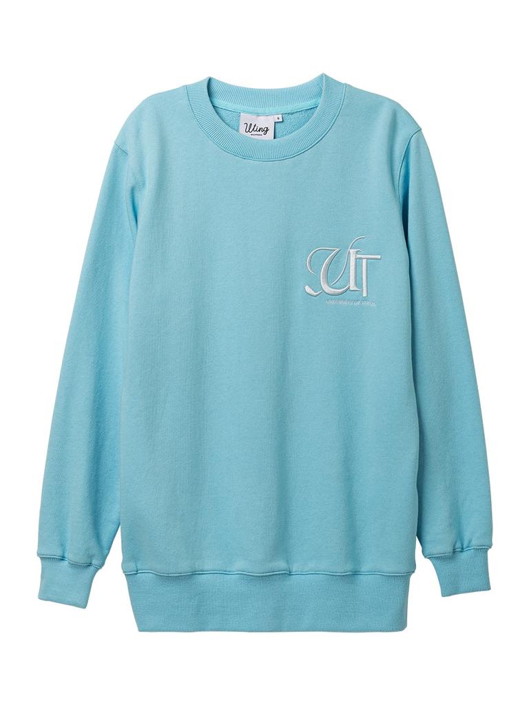 Yutinggolpeu Ut Embroidered Sweatshirt Sky Blue
