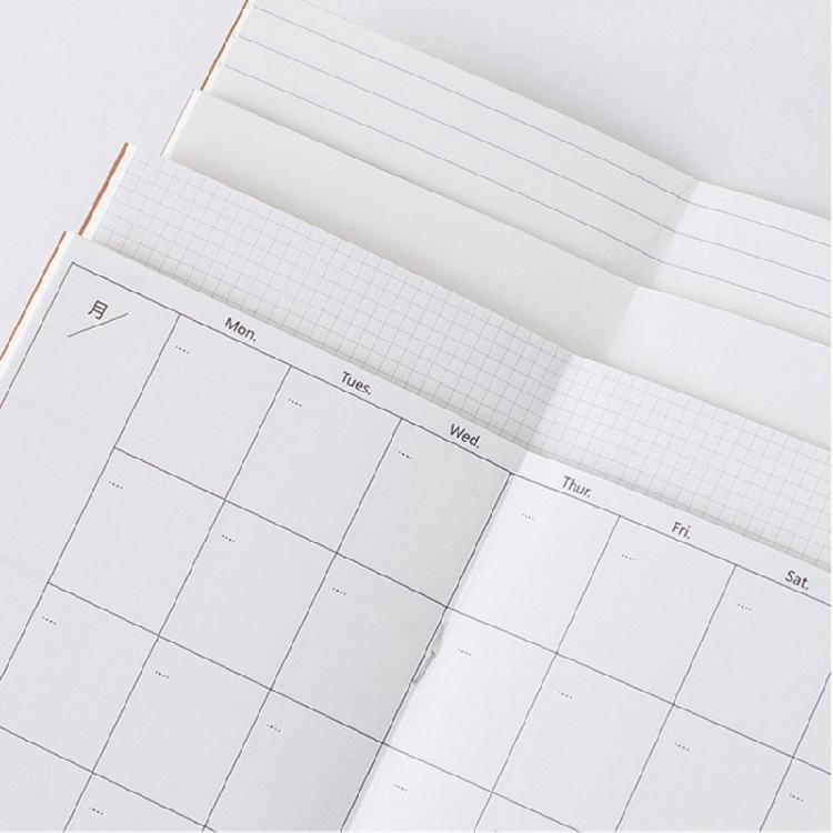 Vintage Monthly Planner 60 Sheets Paper Notebook Writing Journal 4x7.4Inch Portable Size For Daily Scheduling Planning