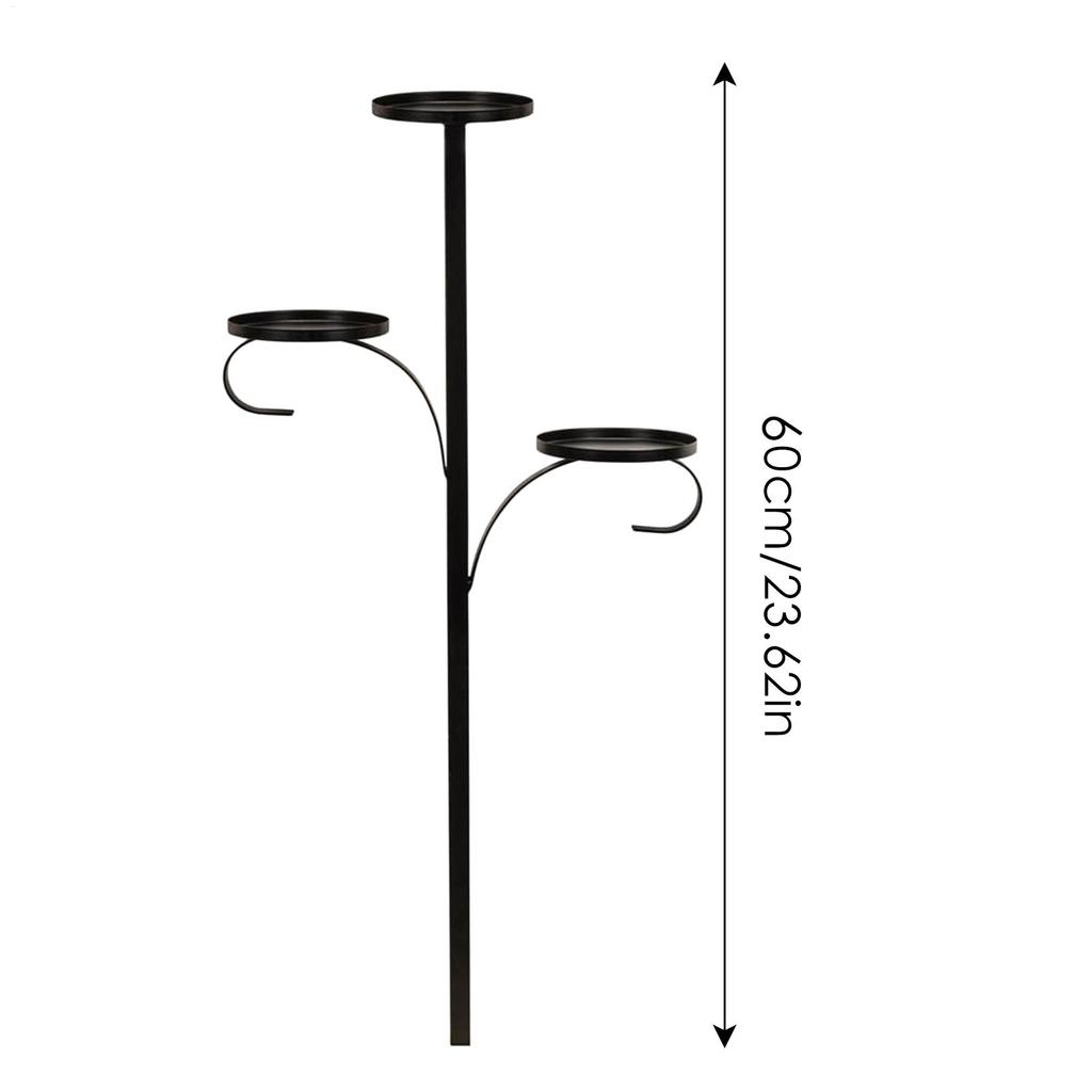 Metal Black Triple Tree Topper Candelabra Tree Topper Candelabra Xmas Tree Topper Decorations for Christmas Holiday Decor