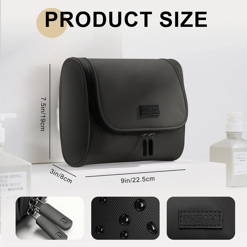Foldable Toiletry Bag Waterproof Cosmetic Bag Women Men Travel Gym Luxury Makeup Organizer Bathroom Hanging Storage Case 2025