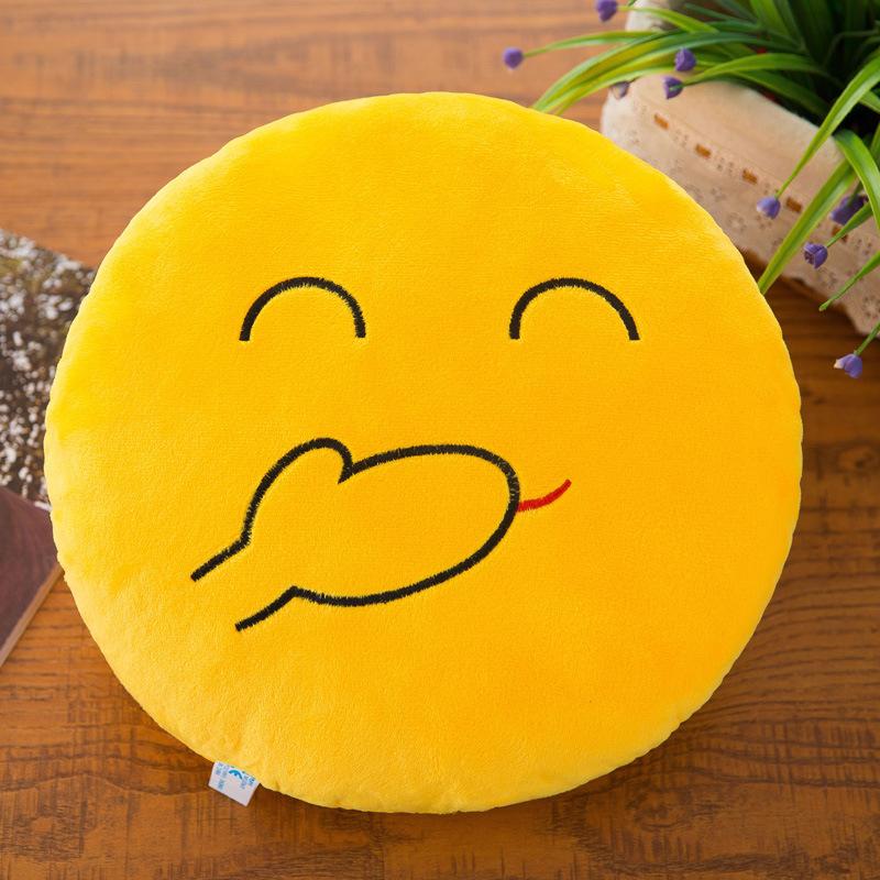32cm Cute Funny Face Plush Pillow Angry Emotion Cushion Soft Nap Toy for Kids Indoor Decor Holiday Gift
