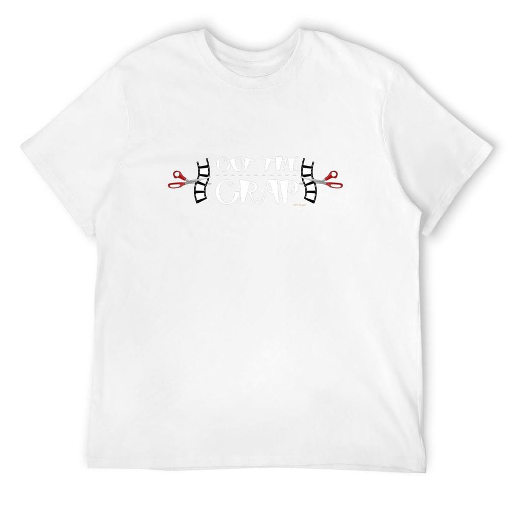 Cut The Crap Funny T-Shirt vintage clothes summer tops plain white t shirts men