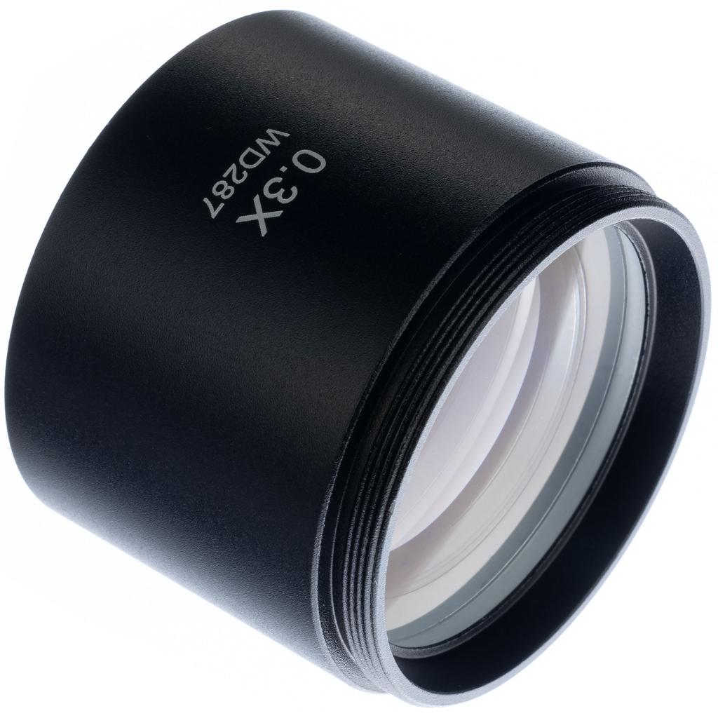 Rosfix Soczewka Do Mikroskopu Stereoskopowego 0,3x – Powiększenie 0,3X | Odległość Robocza 287mm | Gwint 48mm