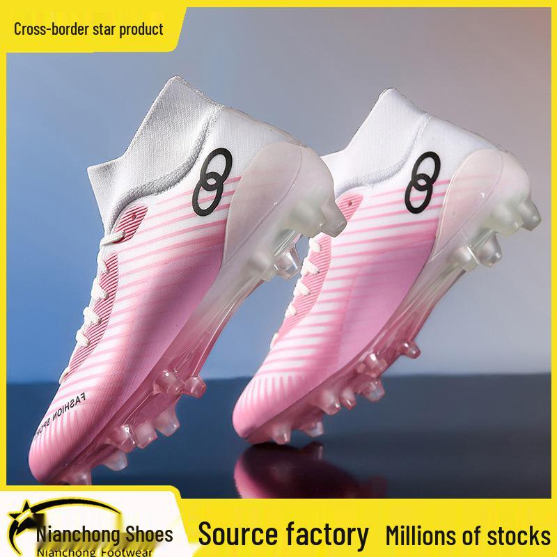 Unisex AG Long Spike Turf Soccer Cleats for Youth - Professional Outdoor Sports & Training Shoes