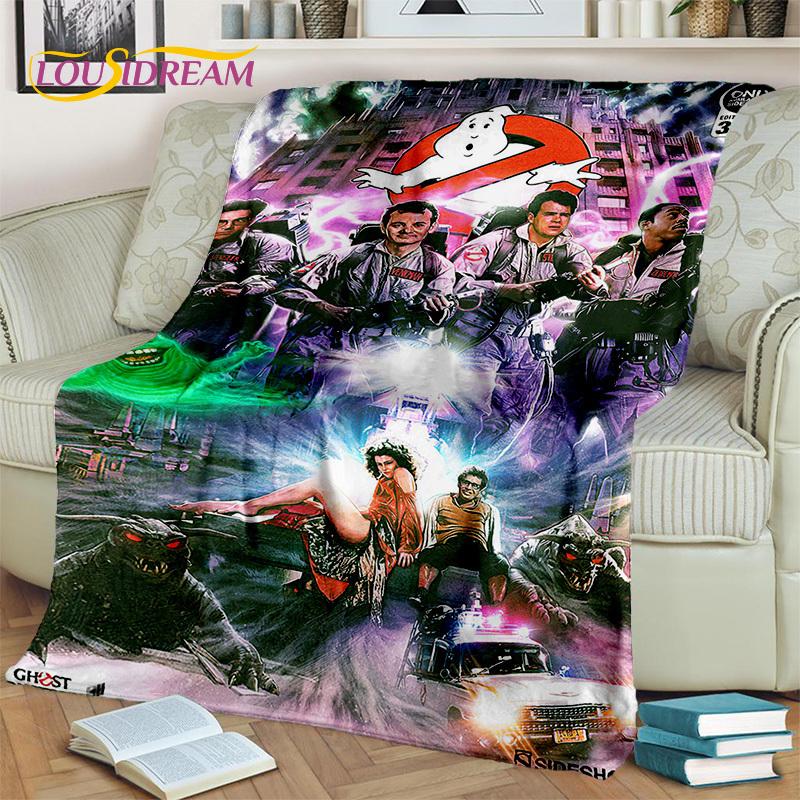 

Одеяло G-Ghostbusters с героями мультфильмов, мягкое фланелевое одеяло для дома, спальни, кровати, дивана, пикника, офиса, пешего туризма, отдыха, сна, подарок 75x90cm