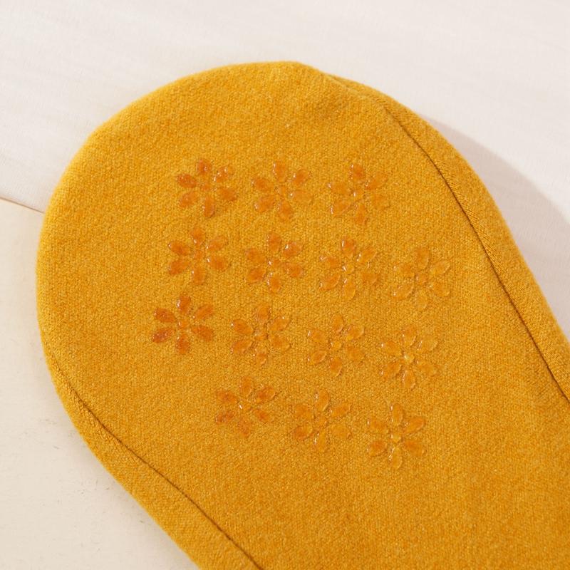 Women's Autumn and Winter Thickened Velvet Lace Mid-tube Floor Socks Loose-fitting Sleeping Socks Snow Socks