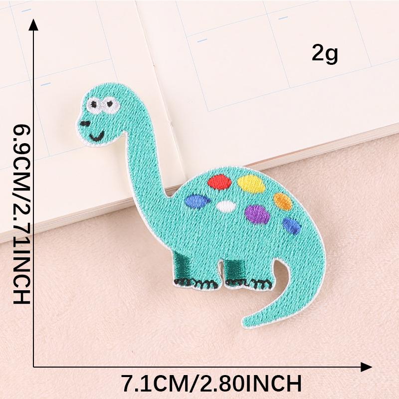 Embroidery label cloth sticker cartoon animal dinosaur patch sticker clothing accessories embroidery sticker