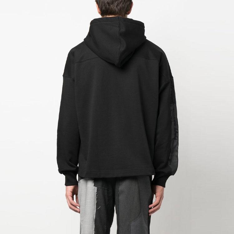 Y-3 Gfx Logo Snap Button Hoodie Men hoodies Black IA3102