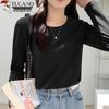 Woodpecker Women's Pure Cotton Long Sleeve Round Neck T-Shirt