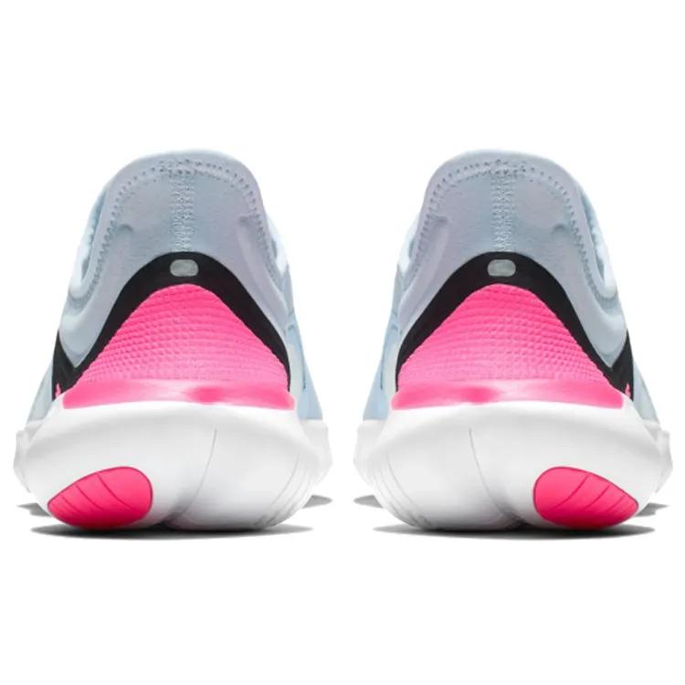 Nike Womens Free RN 5.0 'Half Blue' (women's sizes) White / Black-Half Blue Running Shoes AQ1316 101