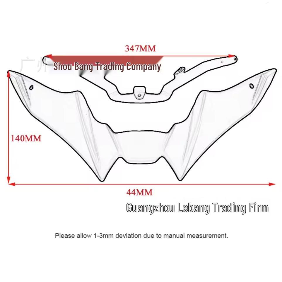 Yamaha MT-09 Motorcycle Front Headlight Beak Fairing & Wind Deflector