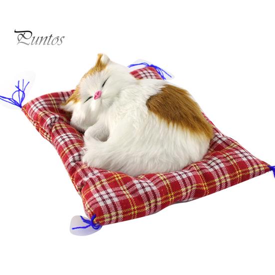 

Имитация милого кота, звука, плюшевой куклы, игрушки со спальным ковриком, домашний декор 8
