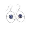 Natural Sodalite Gemstone 925 Sterling Silver Jewelry Handcrafted Earrings 2.00" EE-52-23
