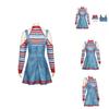 Childs Play Chucky Cosplay Kostüm Aus Polyesterstoff Für Halloween-Mottopartys
