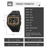 SKMEI Multifunctional Countdown Sport Watches Mens Fashion 50M Waterproof Back Light Stopwatch Digital Wristwatch Alarm Clock