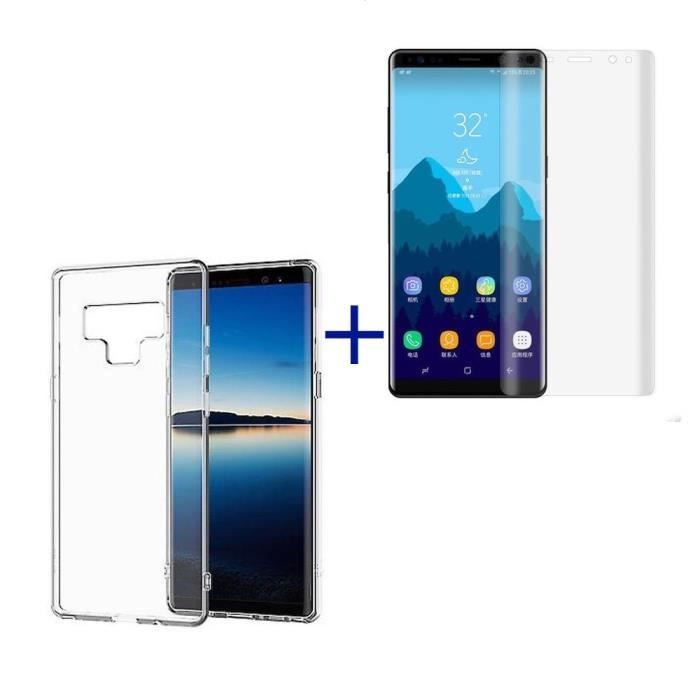 Film Protecteur et Coque - Samsung - Galaxy Note 9 - Protection Intégrale - Souple - Transparent