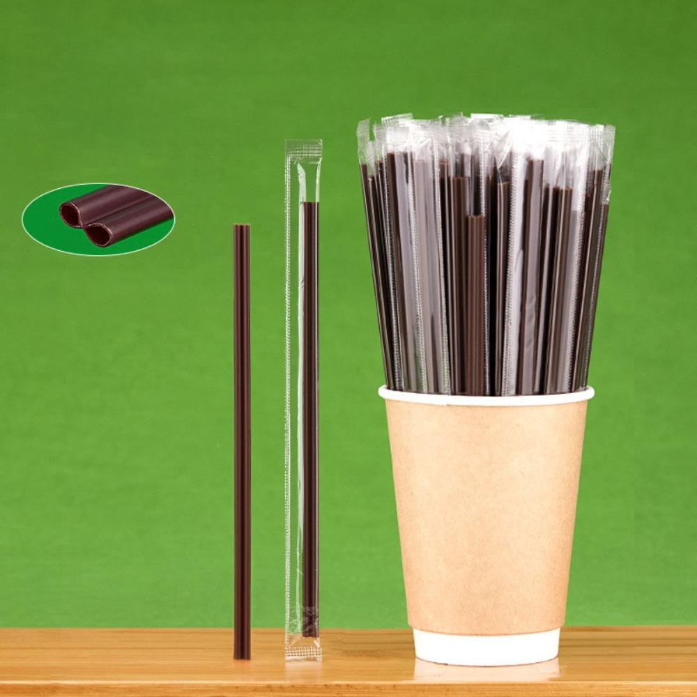 

Anti-scalding Coffee Straw Double-Hole Drinking Straw Bar Accessory Coffee Stirring Stick Party 100pcs