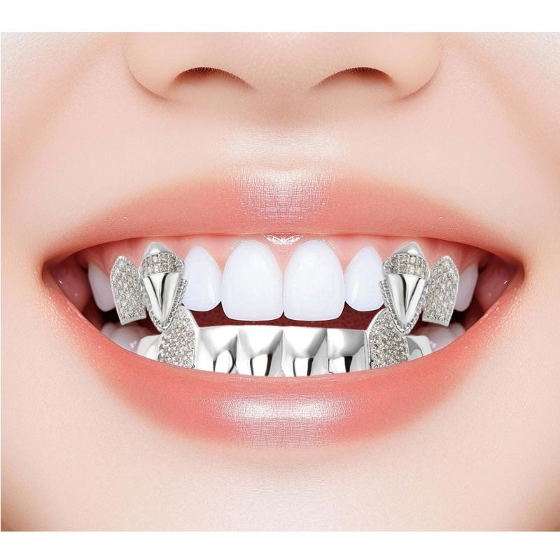 Accessoire Dentaire de Vampire Facile à Installer avec des Designs Réalistes pour Effets de Costume