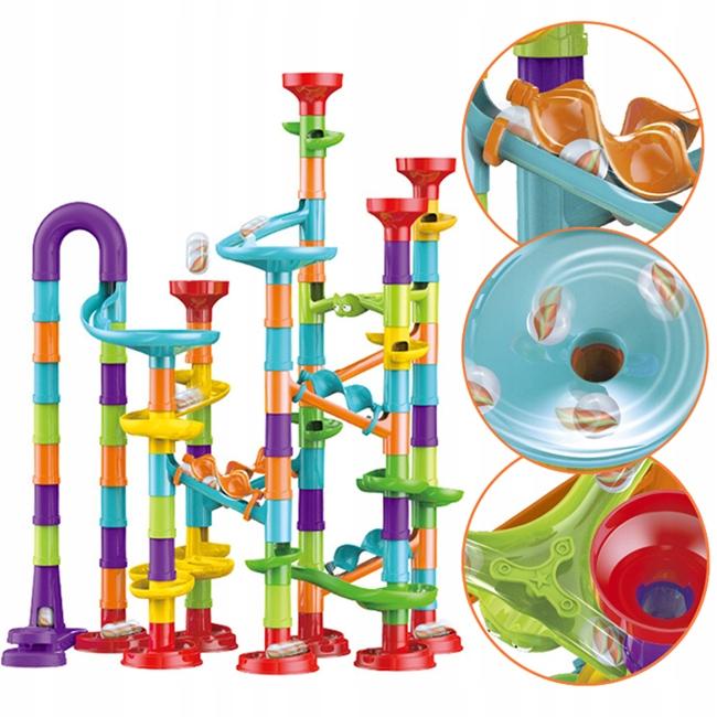 Ball Track Ball Run Slide Launcher for Balls Construction Blocks 113 Pcs