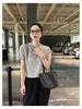 Korean Style Slimming Polo Collar Knit Shirt - Women's Casual Summer Pullover