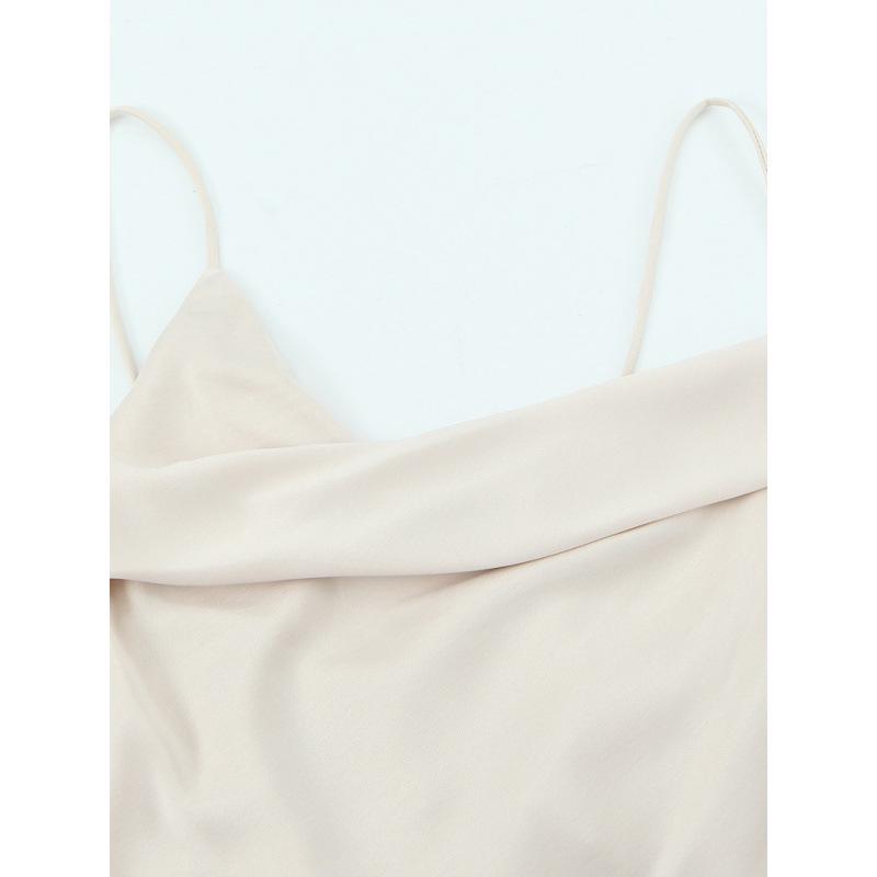 European & American Style Summer Back Tie Waist Slimming Sling Dress