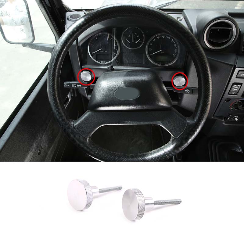 For 2004-2019 Land Rover Defender 90 110 Aluminum Alloy Silver Car Dashboard Fuse Bolt Knob Car Interior Accessories