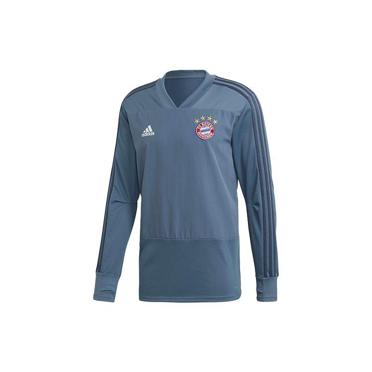 

Adidas Fc Bayern Football Club Спортивная тренировка Пуловер Толстовка Мужские топы Серый Синий CW7319