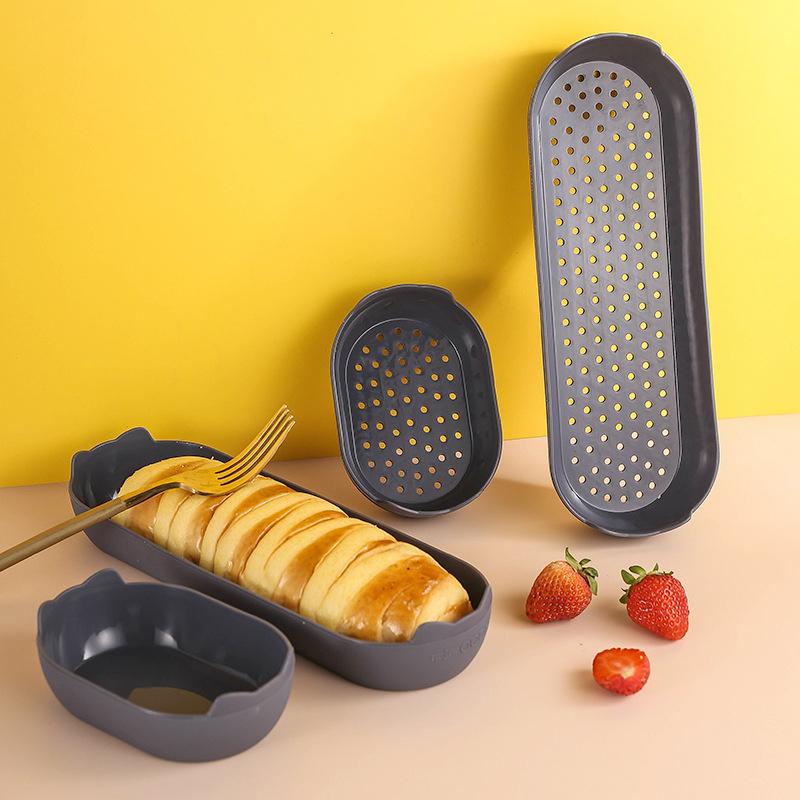 4Pcs Baking Mold Loaf Pan Heat Resistant Toast Bread Mould Food Grade Silicone Baguette Baking Tray DIY Kitchen Oven Cake Tools