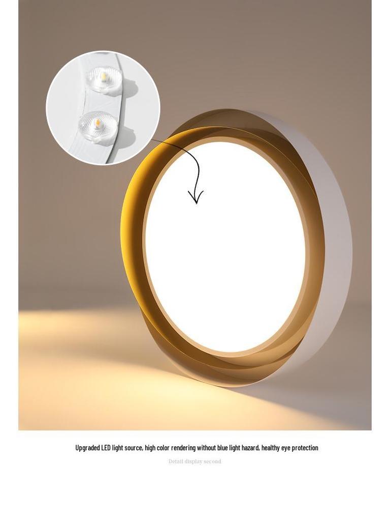 Modern Nordic LED Ceiling Light - Minimalist Round Design for Master Bedroom