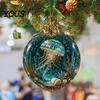 Urlaubsgeschenke für Meeresliebhaber, Thematische Weihnachtskugel-Ornamente, Leuchtende Klare Kugeln mit Quallen Schildkröte Oktopus, Detaillierte Retro-Schnitzereien