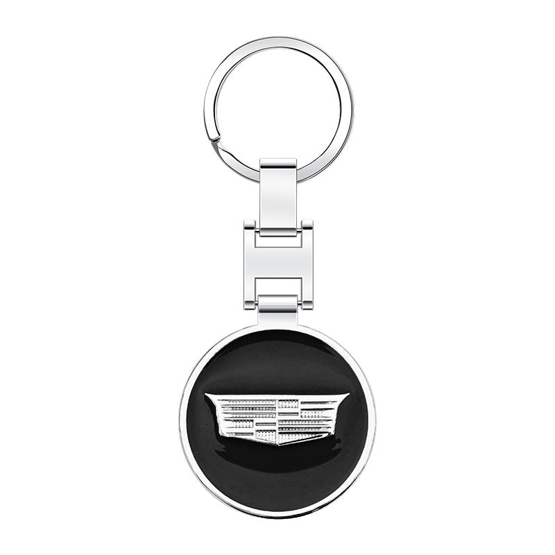 1 Stück 3D Metall Autoschlüsselanhänger Schlüsselring Kette Auto Styling Zubehör für Cadillac Escalade CTS ATS SRX XTS XT5 STS CT5 CT6 BLS XLR