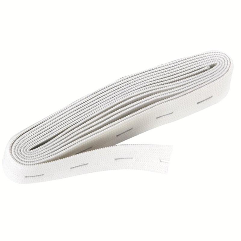 5PCS Sewing Knit Buttonhole Flat Elastic Bands 20mm White and Black