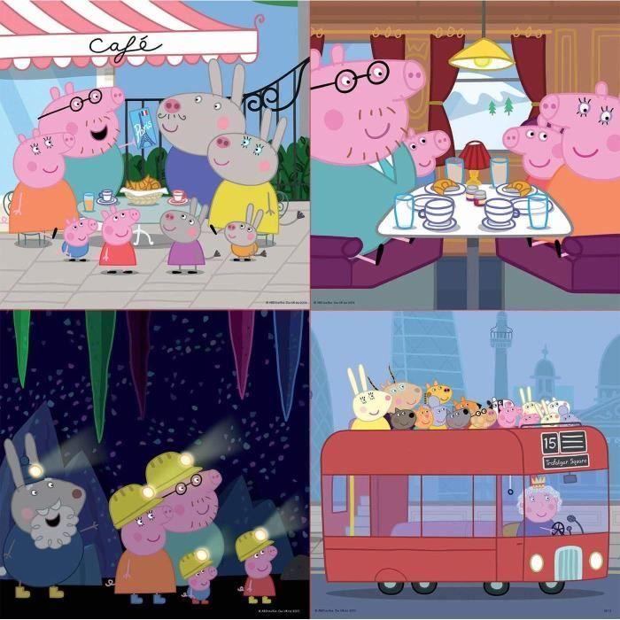 Puzzle Progressif Peppa Pig - Malette de 4 puzzles - 12 à 25 pièces - Educa