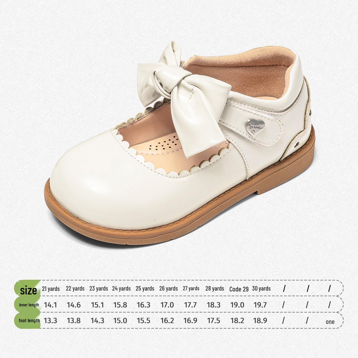 

Snuffy Baby Toddler Leather Shoes - Little Girl Solid Color Soft Sole Non-Slip Infant Shoes (Spring 2026 Style) 25