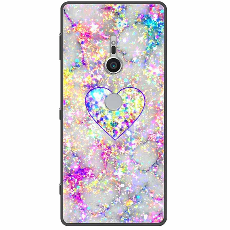Cute Paint Cover For Sony Xperia XZ3 XZ2  XZ1 XA2 XA1 Ultra Plus Compact Premium Case Black Silicone TPU Coque Shockproof Capa