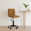 Vidaxl Swivel Office Chair, Brown, Upholstered In Velvet