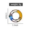 Anime Characters Enamel Pins Custom Circle Winding Brooches Lapel Badges Cartoon Animal Jewelry Gift for Kids Friends