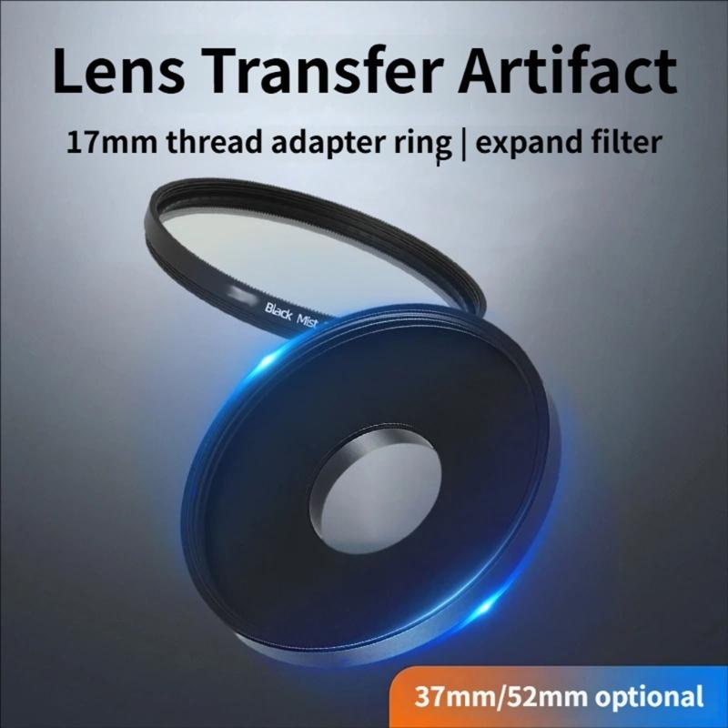Professional 17mm Metal Lens Adapter With Scratch proof Coating Compatibles ND CPL Filters 17-39mm 17-52mm