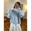 Lazy wind hooded double zipper sweater jacket women's autumn and winter new long camel hair loose twist versatile knitted cardigan