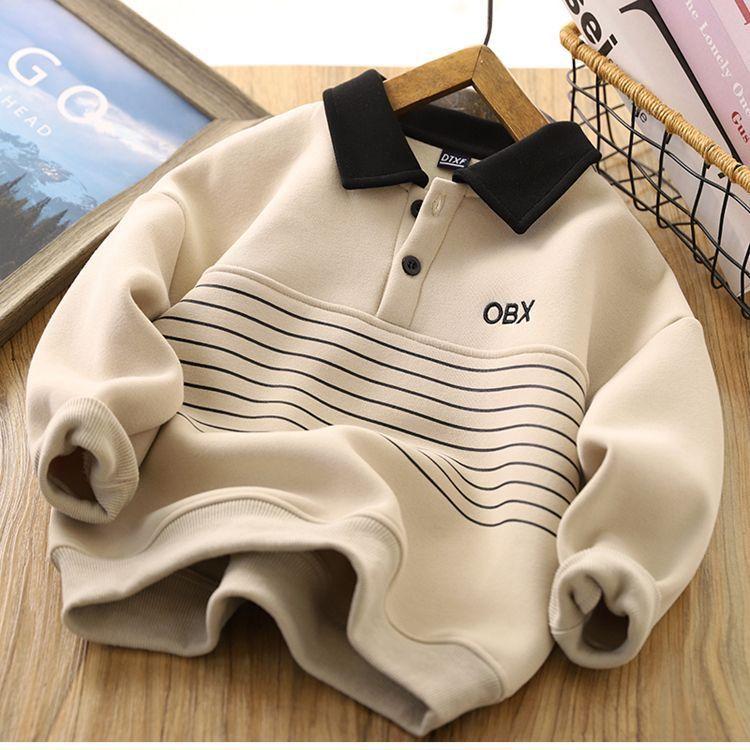 

Зимние теплые худи для мальчиков, детские осенние толстовки с плюшевой подкладкой, детские модные утепленные спортивные костюмы 2024, новая детская флисовая одежда 100