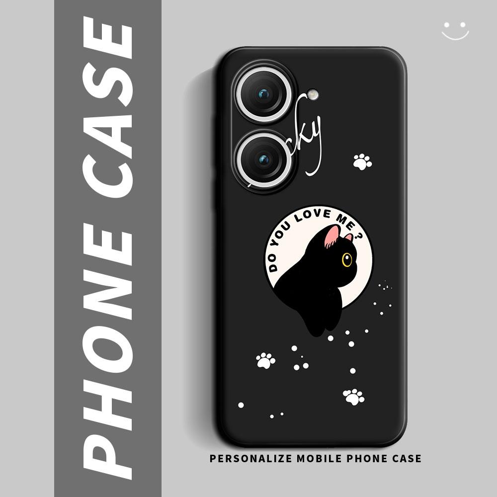 For Asus Zenfone 9 (AI2202) Case Cartoon Cute Cat Flower Shockproof Silicone Soft Phone Case For Zenfone 10 (AI2302) Back Cover