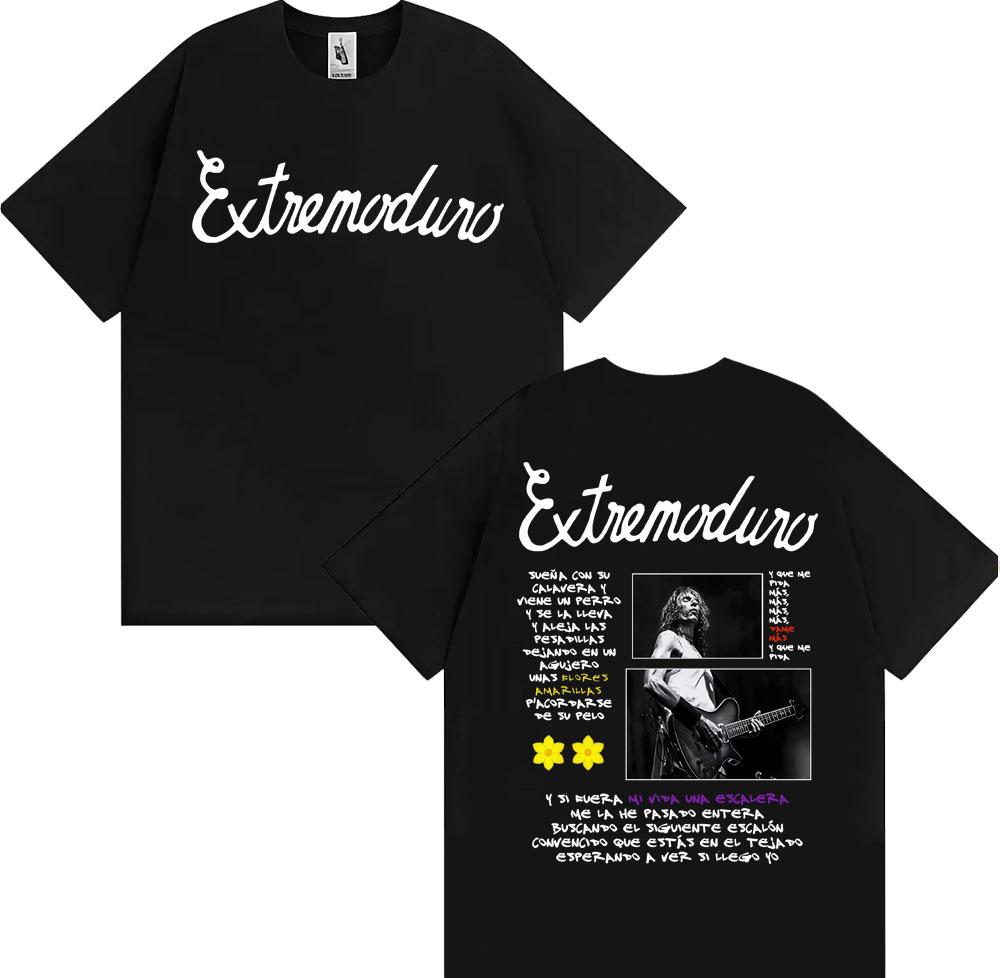 Rock Band EXTREMODURO Tour 2025 Cover Tshirt Unisex Women Fashion Vintage Short Sleeve T Shirts Summer Pop Loose Oversized T Shirt