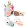 Cute Pet Food Spoon Measuring Cup Multifunction Food Bag Sealing Clip Pet Cat Dog Food Feeding Cup