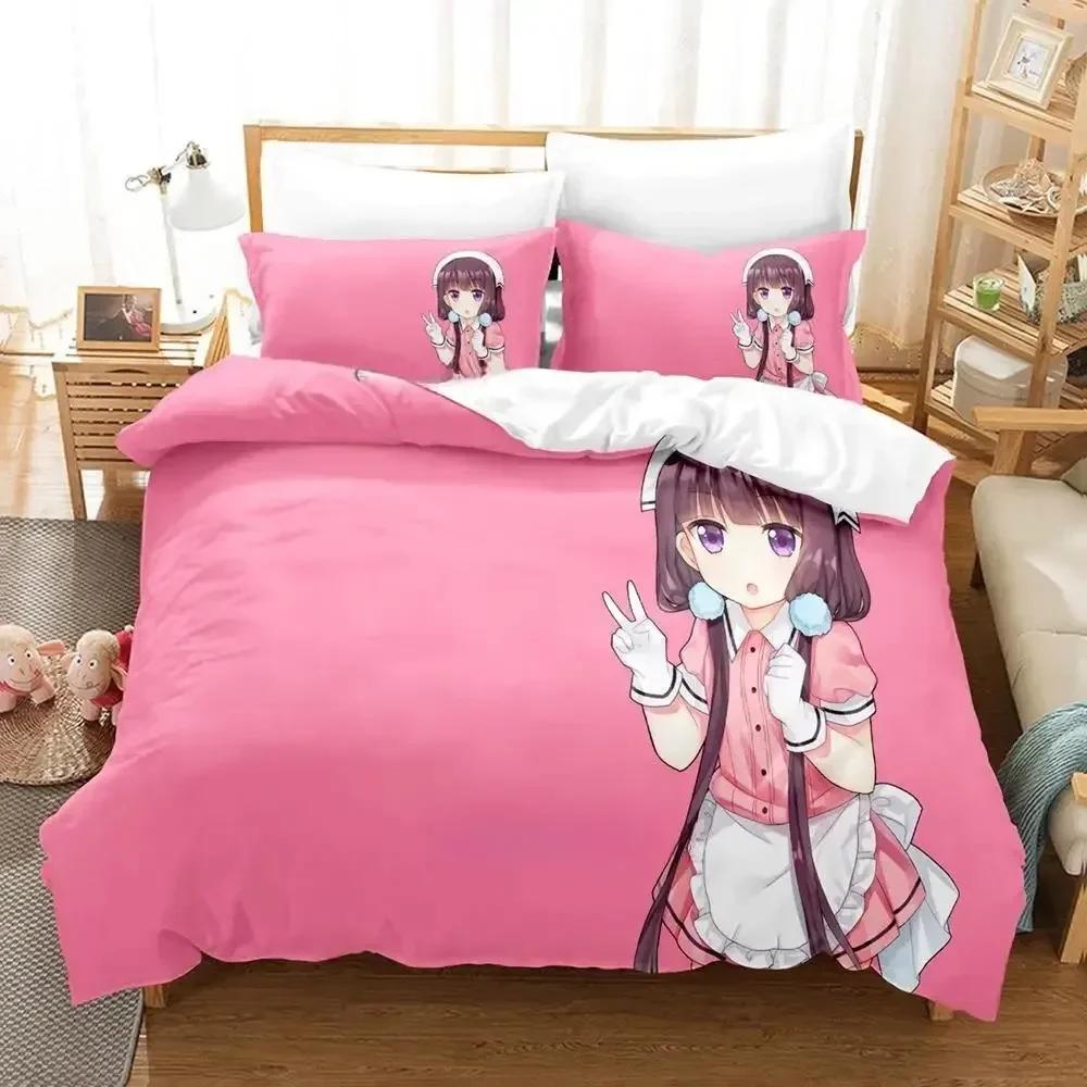 3D Kawaii Blend S Bedding Set Printed With Pillowcase Duvet Cover Soft Queen King Size Bedclothes Home 3D Anime Bed Sheet Set