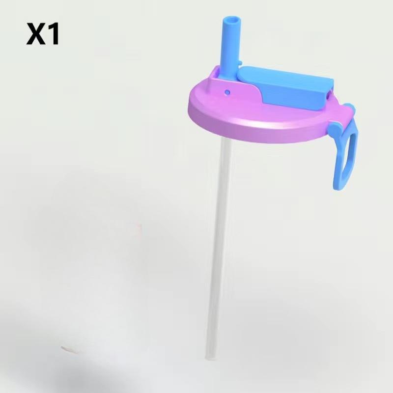 Portable Soda Can Lid and Silicone Straw Soda Can Lid Reusable Suitable for Canned Beverages Beer Juice 1pcs with Straws