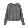 Women's Gray Glitter Knit Sweater - Autumn/Winter Cozy Layer